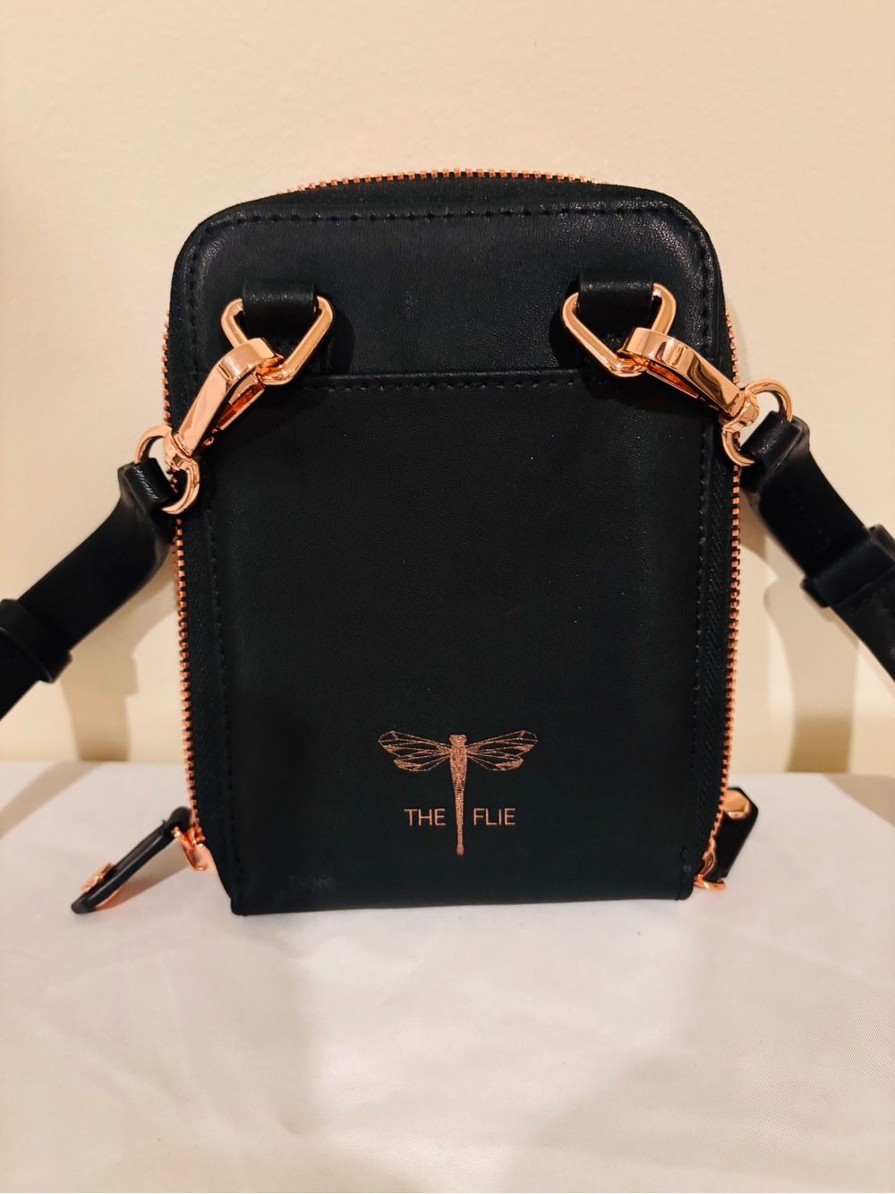 The Flie CONVERTIBLE MINI CROSSBODY with Rose Gold Hardware